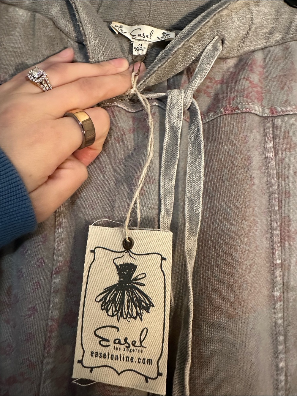 easel boho wide leg sweatpants - Picture 2 of 4